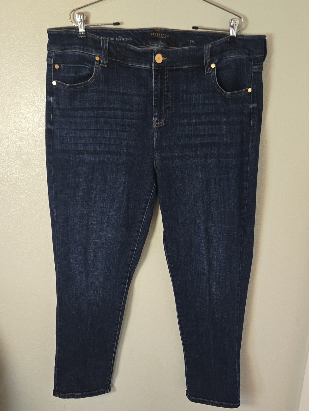Liverpool | Dark Wash Slim Boyfriend Jeans Size 18W